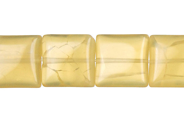 Yellow Opal Flat Square (Light A) Beads