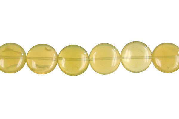 Yellow Opal Button (Light A) Beads