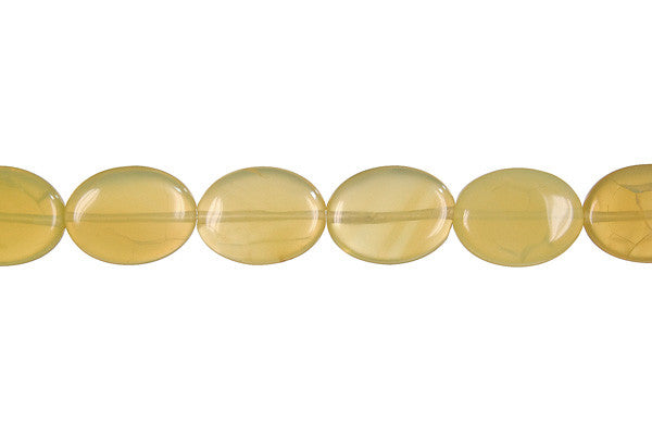Yellow Opal Flat Oval (Light A) Beads