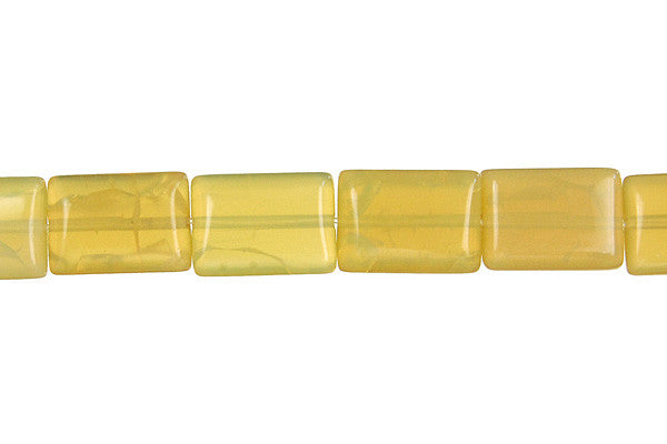 Yellow Opal Flat Rectangle (Light A) Beads