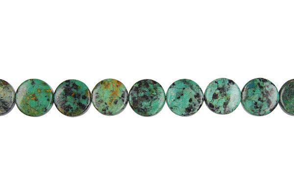African Turquoise (Dark) Coin Beads