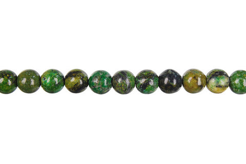 Yellow and Green Turquoise Round Beads