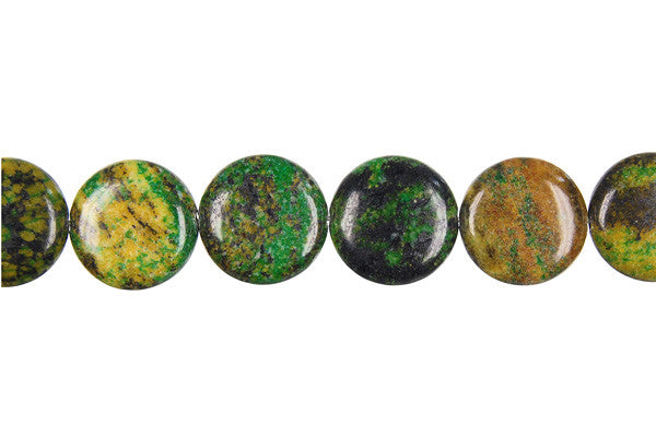Yellow and Green Turquoise Coin Beads