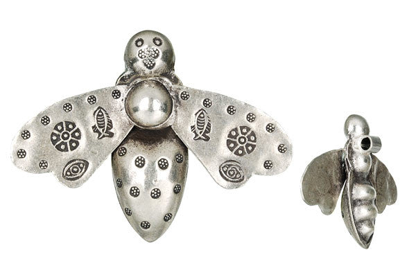 Hill Tribe Silver Night Moth Pendant, 60.0x45.0mm