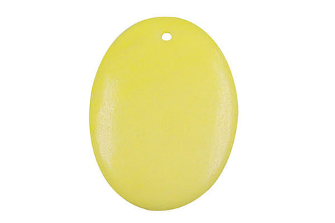 Pendant Snow Lemon Jade Flat Oval