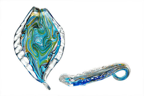Pendant Murano Foil Glass Leaf (X22)