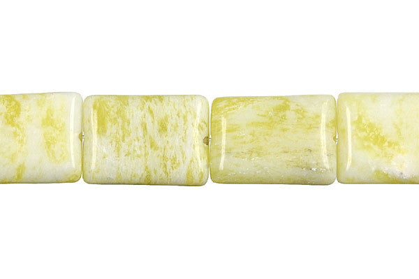Lemon Jade Flat Rectangle Beads