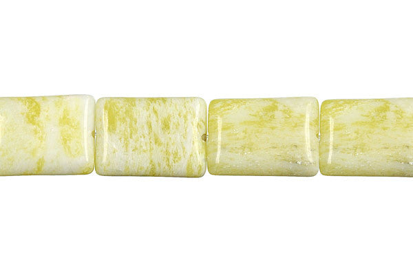 Lemon Jade Flat Rectangle Beads