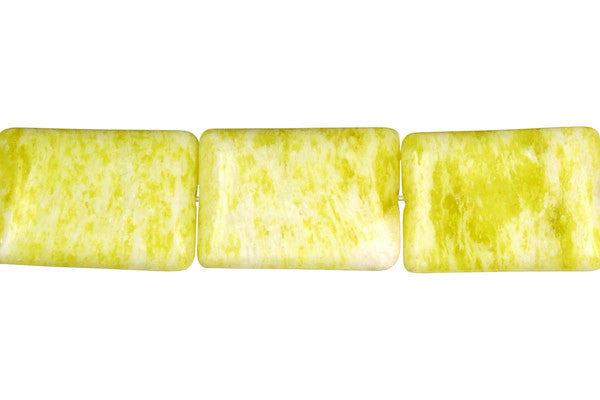 Lemon Jade Flat Rectangle (A) Beads