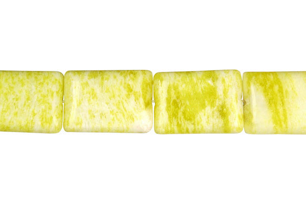 Lemon Jade Flat Rectangle (A) Beads