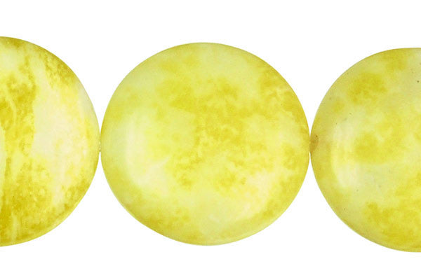Lemon Jade Coin (A) Beads