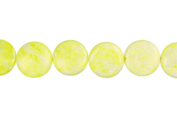 Lemon Jade Coin (A) Beads