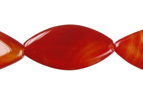 Sardonyx (Red) Flat Rice Beads