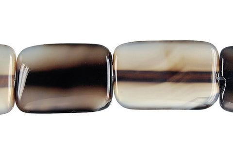 Opalite Onyx Flat Rectangle Beads