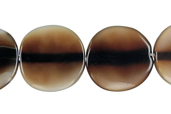Opalite Onyx Coin Beads