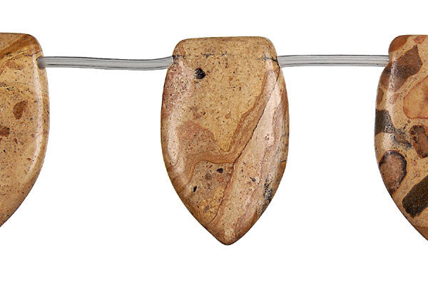 New Picture Jasper Shield Beads