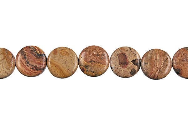 New Picture Jasper Coin Beads