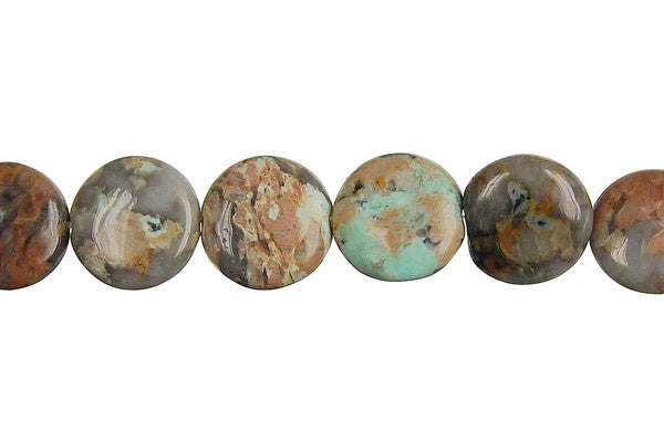 New African Turquoise Coin Beads