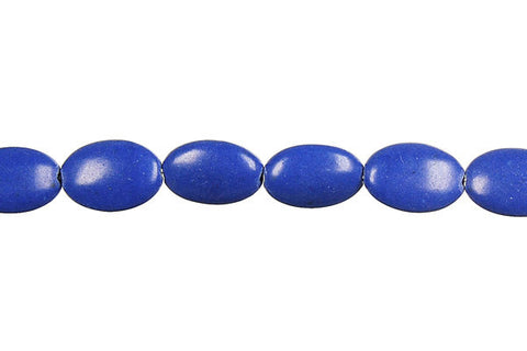 Lapis (Dyed) Flat Oval Beads