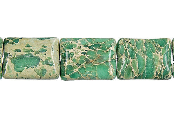 Aqua Terra Jasper (Turquoise) Flat Rectangle Beads