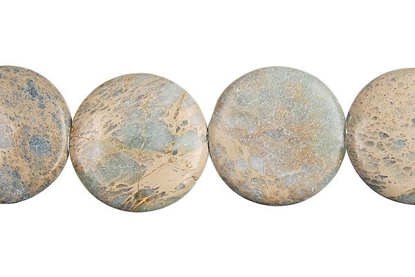 Aqua Terra Jasper Coin Beads