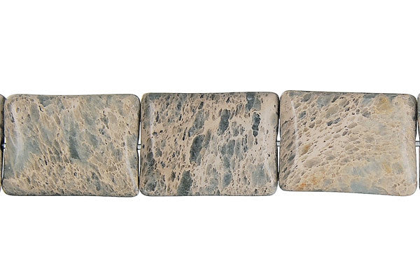Aqua Terra Jasper Flat Rectangle (B) Beads