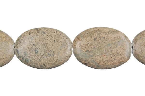 Aqua Terra Jasper Flat Oval (B) Beads