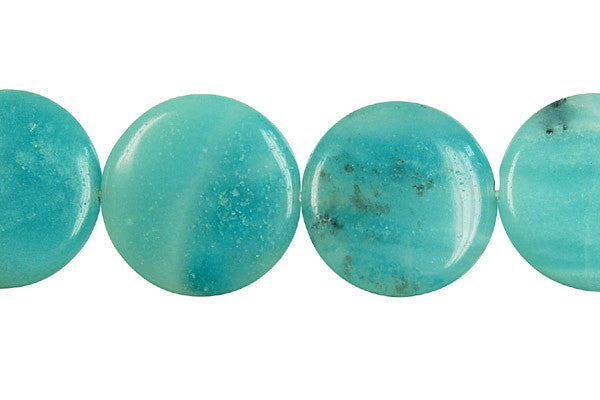 Amazonite Coin (Dark) Beads