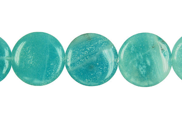 Amazonite Coin (Dark) Beads