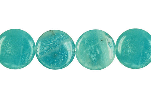 Amazonite Coin (Dark) Beads