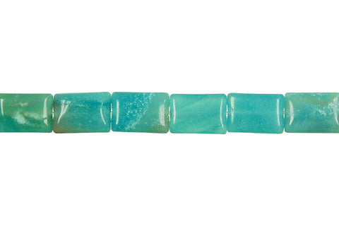 Amazonite Flat Rectangle (Dark) Beads