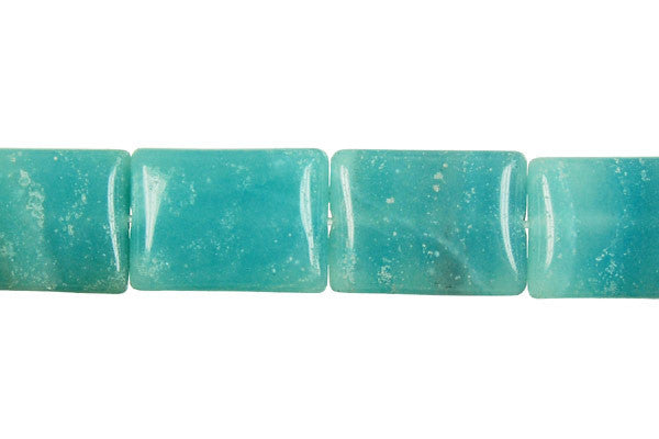 Amazonite Flat Rectangle (Dark) Beads