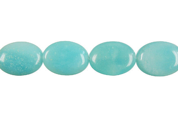 Amazonite Flat Oval (Dark) Beads