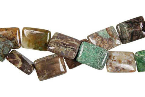 African Onyx Flat Rectangle Beads