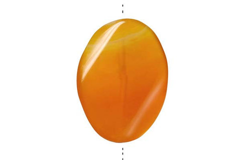 Pendant Sardonyx (Yellow) Twisted Flat Oval