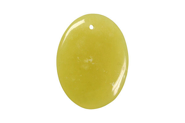 Pendant Olive Jade (Light) Flat Oval