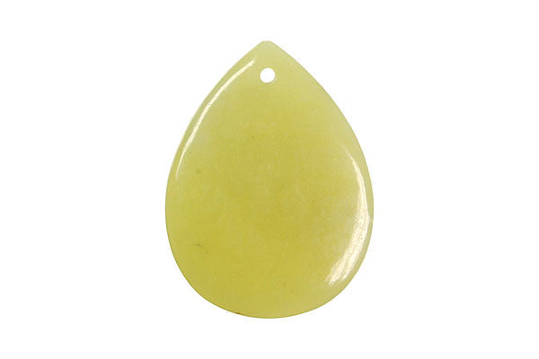 Pendant Olive Jade (Light) Flat Briolette