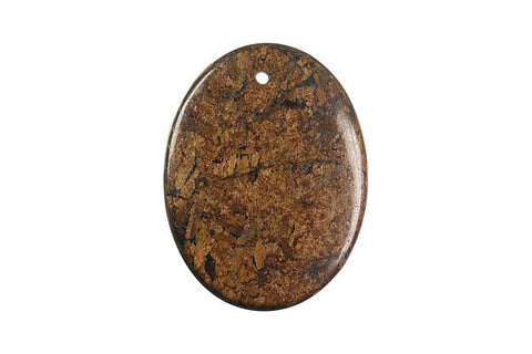 Pendant Bronzite Flat Oval