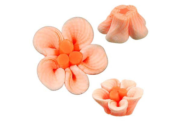 Pendant Poly Clay Flower (Orange 108)