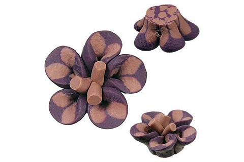 Pendant Poly Clay Flower (Brown 108)