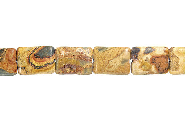 New Picture Jasper Flat Rectangle Beads