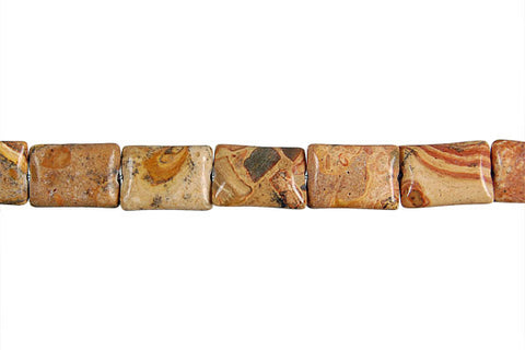 New Picture Jasper Flat Rectangle Beads