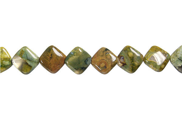 Rhyolite Diamond Square Beads