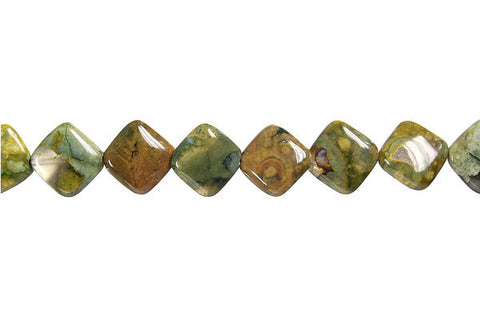 Rhyolite Diamond Square Beads
