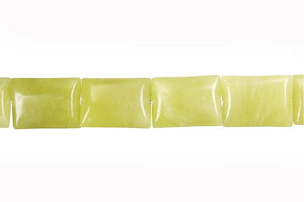 Olive Jade (Light) Flat Rectangle (B) Beads