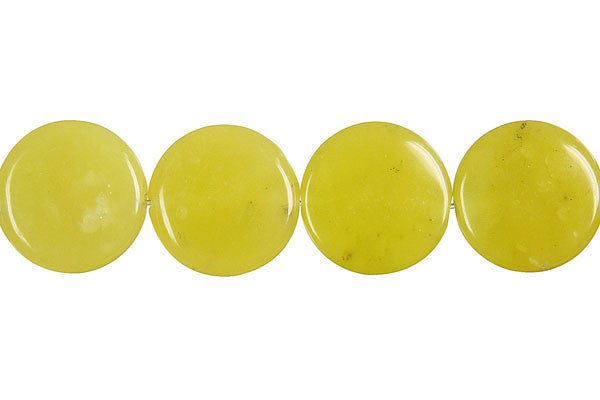 Olive Jade (Light) Coin Beads
