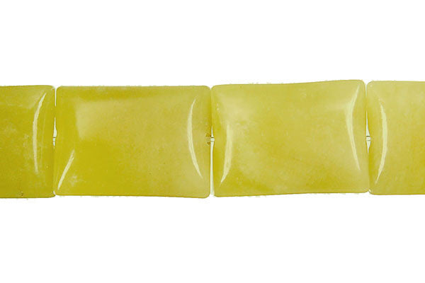 Olive Jade (Light) Flat Rectangle Beads