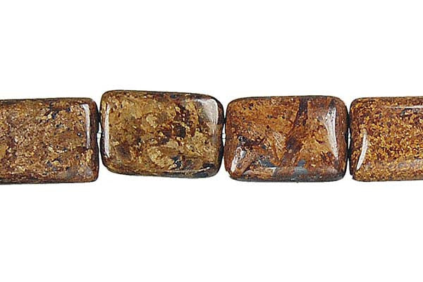 Bronzite Flat Rectangle Beads