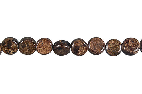 Bronzite Coin Beads