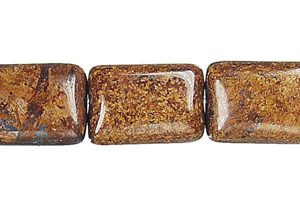 Bronzite Flat Rectangle Beads